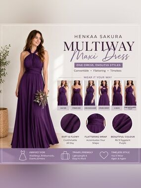 Multiway Maxi Dress - Purple